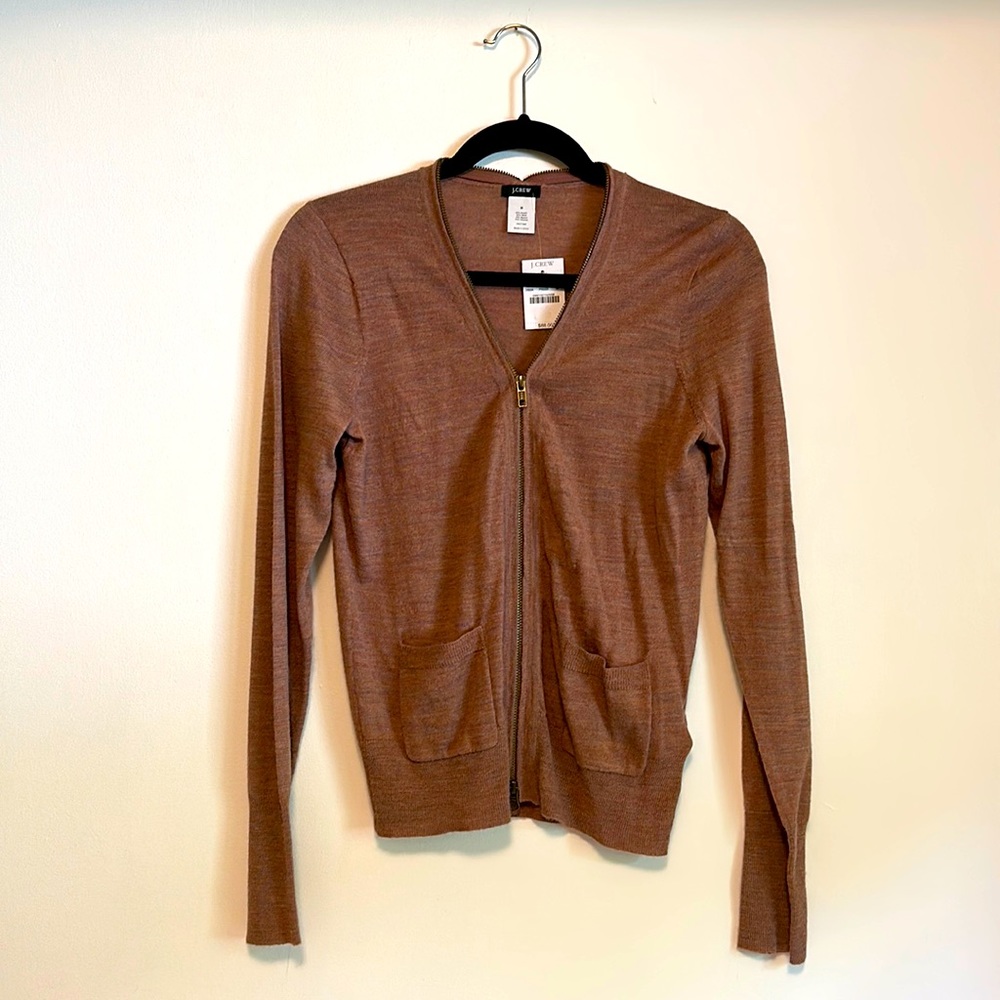 J. Crew Lightweight Zip Up Cardigan